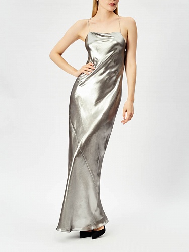 Платье-комбинация серебряная